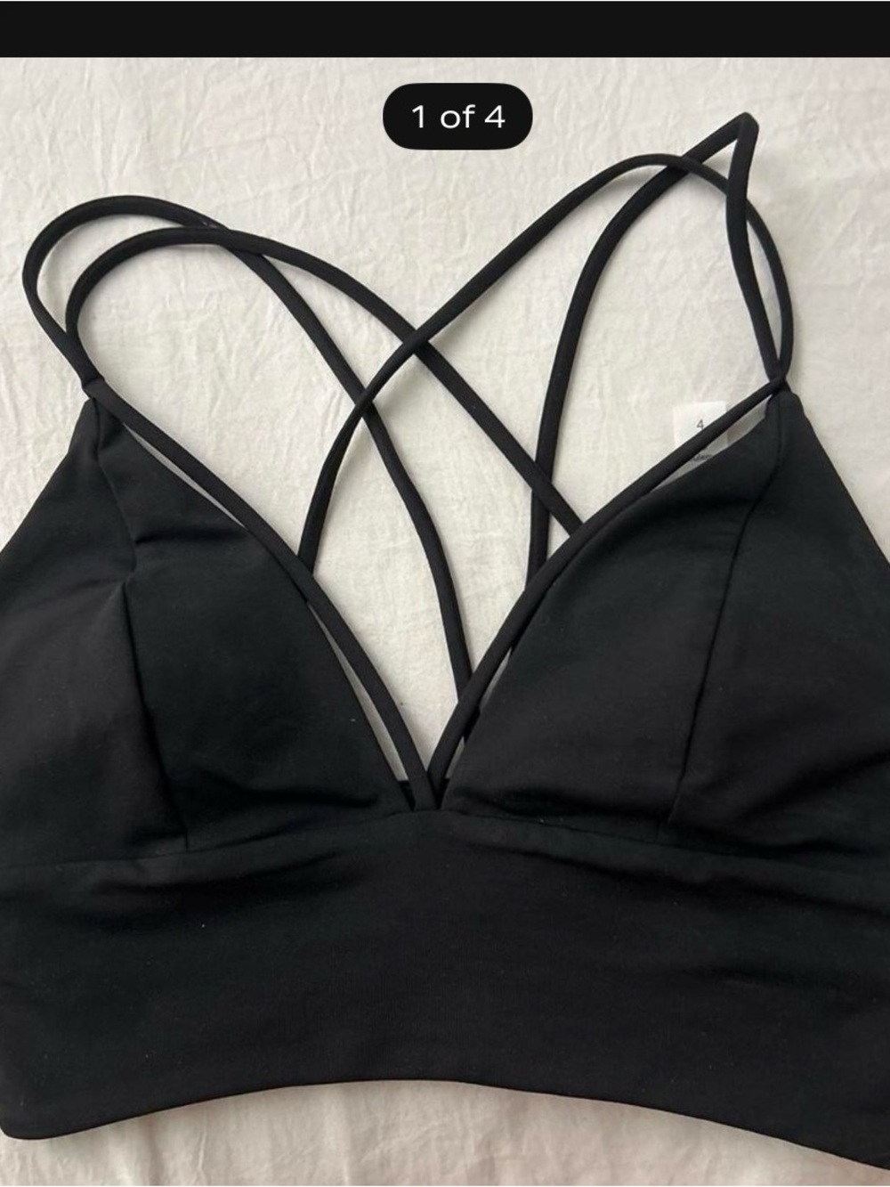 Lululemon Pushing Limits Yoga Strappy Bra in Black Size 4.. never worn before